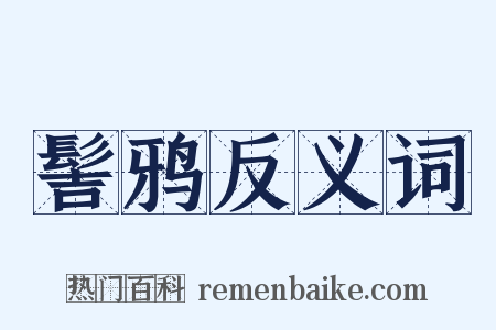 髻鸦反义词是什么意思的图片